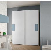 Armadio scorrevole Bianco opaco con inserti Cadaques