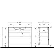 bagno a terra larghezza 100 cm scheda tecnica 