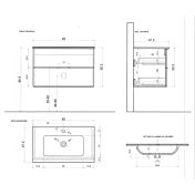 scheda tecnica bagno sospeso larghezza 80 cm