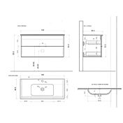 scheda bagno larghezza 100 cm 