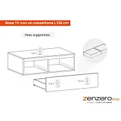 base cassetto per parete