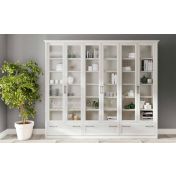 Elegante, funzionale e spaziosa Libreria, 6 ante, colore bianco