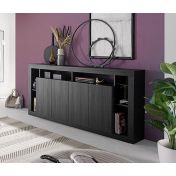 Credenza Nero frassinato a 4 ante