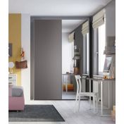 Armadio 2 ante scorrevoli con specchio H.257.3 L.178, finitura Grigio Titanio