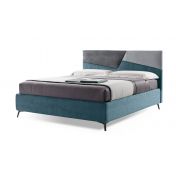 Letto contenitore Fenice in finitura grigio seta, grigio perla e verde oceano