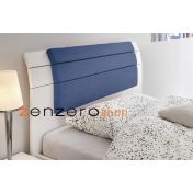 Cameretta moderna Bianco e Blu per ragazzi con letto, armadio e comodino