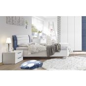 Letto singolo Like in legno Blu