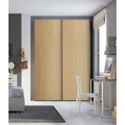 Armadio 2 ante scorrevoli H.257 L.178, finitura Royal Oak