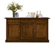 Credenza in legno finitura noce, arte povera - cm 156x85