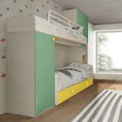 soppalco 3 posti letto verde