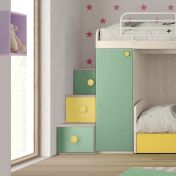 soppalco con scaletta cassettoni