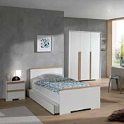 Cameretta completa con armadio 3 ante, letto e comodino 