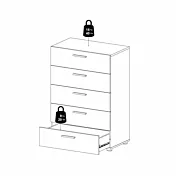 cassettiera per zona living 