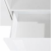 Innovativo Porta TV moderno Bianco lucido, Made in Italy 