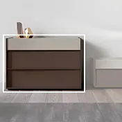 comò moka e rovere