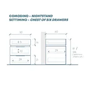 comodini 3 cassetti