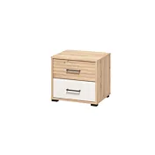 comodino 2 cassetti cannettato