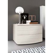 Coppia comodini moderni, finitura Bianco altea