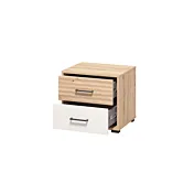 comodino a due cassetti cannettato moderno