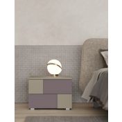 Comodini di design finitura laccato opaco Fango e Tabacco
