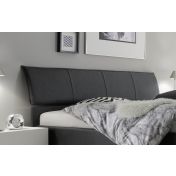 Letto imbottito Titanium in ecopelle antracite