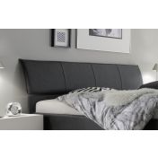 Elegante Letto imbottito Titanium in ecopelle antracite