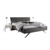 Elegante Letto imbottito Titanium in ecopelle antracite