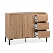 credenza con piedi neri