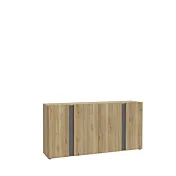 madia a 4 ripiani rovere