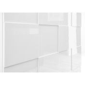 Credenza Moderna, Madia di Design, 3 ante, Bianco Lucido