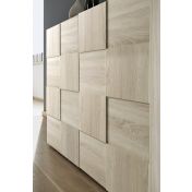 Credenza Moderna, Madia di Design, 3 ante, Rovere Samoa