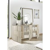 Credenza Moderna, Madia di Design, 3 ante, Rovere Samoa