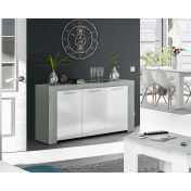 Credenza Bianco opaco con 3 ante cemento