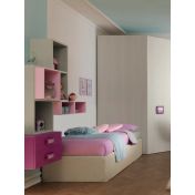 Divano letto box camerette Moretti Compact, Nebbia e Perla