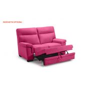 Divano Kim rosa Lampone, divano moderno a 2 posti
