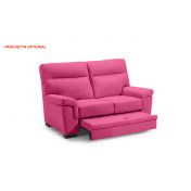 Divano Kim rosa Lampone, divano moderno a 2 posti