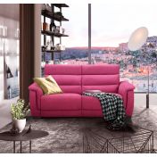 Divano Vale rosa Lampone, divano moderno a due posti