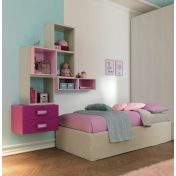 Divano letto box camerette Moretti Compact, Nebbia e Perla