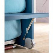 Divano letto Fillet Moretti Compact con secondo letto estraibile, Blu navy