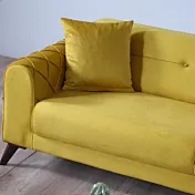 offerta divano tessuto giallo