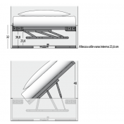 Divano letto Sail Moretti Compact con contenitore, Pavone e Oliva