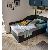 Divano letto Bravo Wave Moretti Compact, 1 piazza e mezza, ecopelle Avio