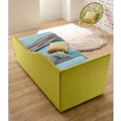 Divano letto Wave Moretti Compact con contenitore, tessuto Pistacchio