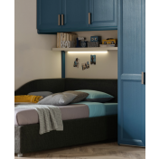 Divano letto Bravo Wave Moretti Compact, 1 piazza e mezza, Asfalto