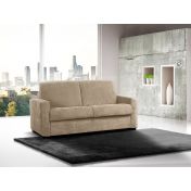 Moderno divano letto 2 posti, tessuto Paglia sfoderabile