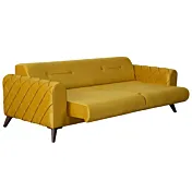 divano moderno in tessuto giallo