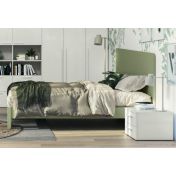 Letto matrimoniale Edge plus in finitura Oliva