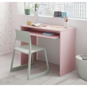 Scrivania moderna rosa con ripiano estrabile