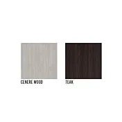Coppia di comodini di design finitura nobilitato Teak e laccato opaco Porpora 
