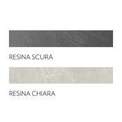 Comò moderno, finitura grigio resina chiaro e grigio resina scuro, made in Italy